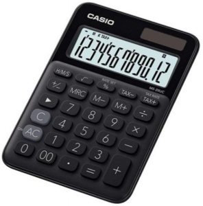 Калькулятор 12 разр.  CASIO MS-20UC-BK настольный, чёрный