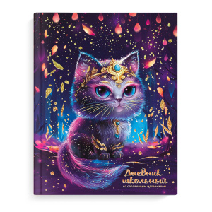 Дневник нач. шк. обл. 7БЦ "Волшебный кот" глянц.лам., печать по фольге, 48л.