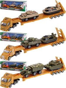 Машинка инерционная 31 см "Автовоз с военной техникой" + машинка