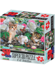 Пазл 3D  48 дет.  31*23см "Среди пионов"