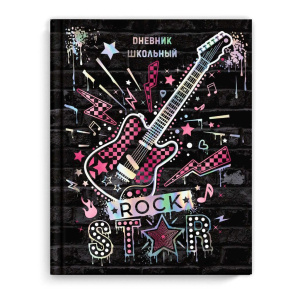 Дневник универсальн. обл. 7БЦ "Рок" глянц.лам., тисн.фольгой, 48л.