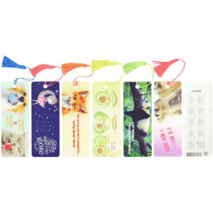 Закладка пластиковая 3D Ассорти с линейкой и табл. умножения