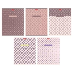 Тетрадь А5 48л кл. Hatber "Fashion print" софт-тач, запечат.оборот, 5 диз.в блоке