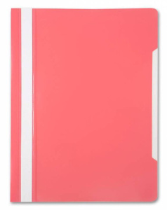 Скоросшив. пласт. прозр. верх.  розовый, 0.12/0.16