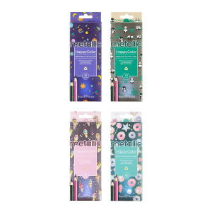 Карандаши цвет. 10цв BV "HappyColor" металлик, трехгранные