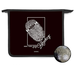 Папка д/тетрад. А5 (240*205*40) 1отд. молния сверху, пластик, фольга "Скейт арт"