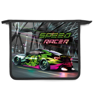 Папка д/тетрад. А5 (240*205*45) 1отд. молния сверху, пластик "Speed racer" диз. с двух сторон
