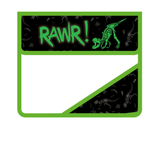 Папка д/тетрад. А5 (230*190*50) 1отд. на липучке, пластик "Скелет Дино"