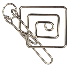 Головоломка металлическая 1 шт "Лабиринт" 3 элемент.