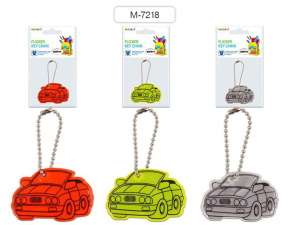 Брелок светоотражающий ПВХ "Машина" фигурный