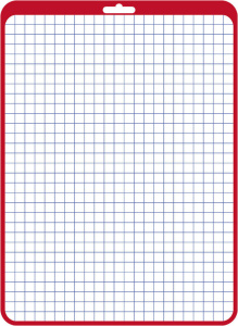 Доска маркерная Канцбург А4 двухсторонняя, клетка+ линейка, красная рамка