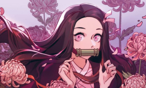 Обложка для пропуска/проездного "Охотник на демонов" сиреневый, 21*6см, ПВХ , на 2 карты