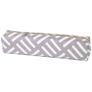 Пенал-косметичка (190*40*40) молния, ткань, "Забавный узор" фиолетовый