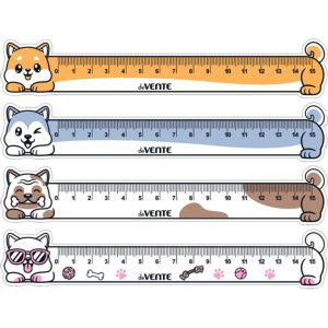 Линейка пластиковая "deVENTE. DOG" гибкая, формованная, 15 см,