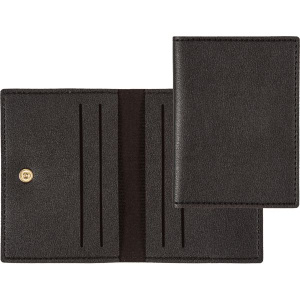 Визитница к/з на кнопке "deVENTE. Casual" 4отд., черная