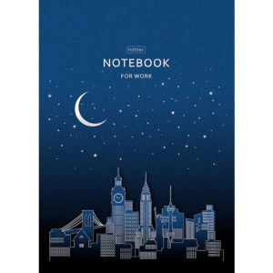 Тетрадь А4 7БЦ  80л кл. сшивка "Ночной город" 5-цв. блок, мат.лам, 3D фольга
