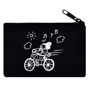 Кошелек (110*80) молния, х/б ткань "Варя на велосипеде"