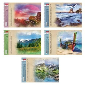 Альбом А4 48л  гребень "Планета Земля"  пл. 100 г/м, тиснение