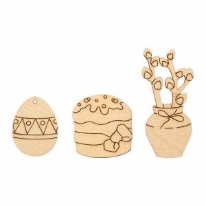 Заготовка деревянная ПАСХА набор "Пасхальный" 3шт