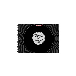 Тетрадь для нот А5, 24л. " Just Music", горизонтальная