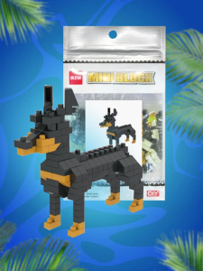 Конструктор пластм. Mini block "Доберман-пинчер" 164дет.