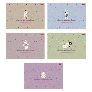 Альбом А4 20л скоба "Милашка Банни" пл. 100 гр/м, 5диз.в блоке