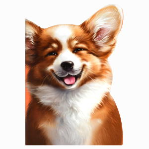 Блокнот 180*255мм  40л скоба "Веселый корги" точка, фигурн.вырубка