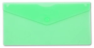 Конверт на кнопке 250*130мм 0,18мм однотонный, зеленый