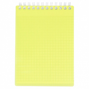 Блокнот А6 пласт.обл.  80л "Line neon. Желтый" гребень, кл.