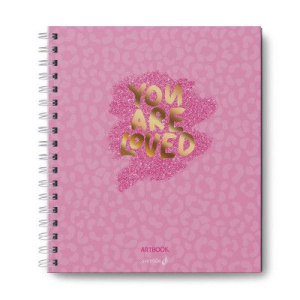 Скетчбук 240*200мм  80л., гребень, 100гр/м2 "Розовое золото"