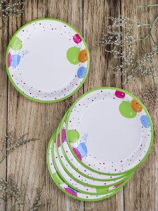 Тарелка бум. "Воздушные шарики" 18 см, 6 шт.