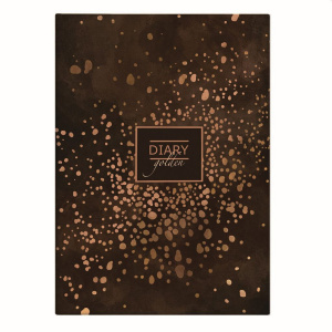 Ежедневник недат А5 7БЦ,  80л. "Diary. Золотые капли" выб.УФ-лак, софт-тач, лин.