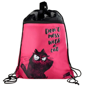 Мешок для обуви 1 отд, 360*480 "Крэйзи кот"