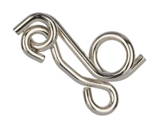 Головоломка металлическая 1 шт "Петельки" 2 элемент.