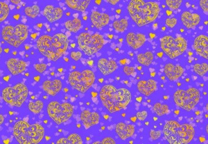 Картон поделочный А4 5 листов с тиснением "Сердечки"