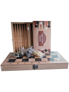 Игра 3в1 "Шашки, Нарды, Шахматы"