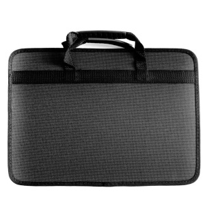 Портфель ткань Луга 1 отделение ручки-тесьма, чёрный