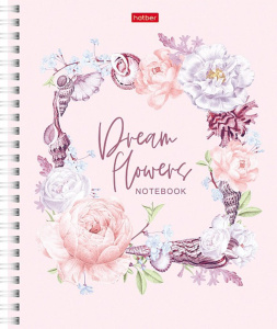 Блокнот А5 7БЦ гребень  96л "Floral dreams" кл.