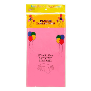 Скатерть п/э 137*183см розовая