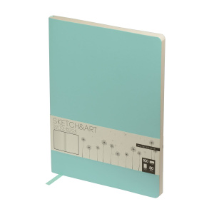 Скетчбук 179*250мм  80л., сшивка, 100гр/м2, "Sketch and Art. Зефирный мятный"