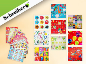 Бумага упаковочная "С днем рождения" 70*100 см, 80г/м