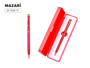 Ручка с пов.мех. в футляре "Bello R" шарик.,1,0мм, металл., синие чернила