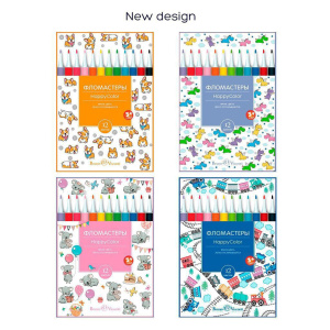 Фломастеры  12цв "BV. Happycolor"