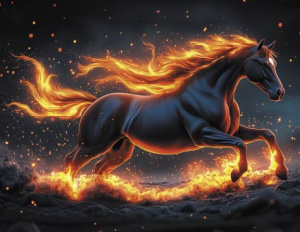 Календарь Трио металл+объем  295*720мм на 2026г. Огненный скакун