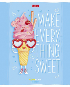 Тетрадь А5 48л кл. Hatber "Веселый ФастФуд", белизна 98%