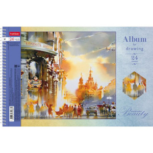 Альбом А4 24л  гребень "Красота вокруг нас", перфорация на отрыв,  пл. 100 гр/м