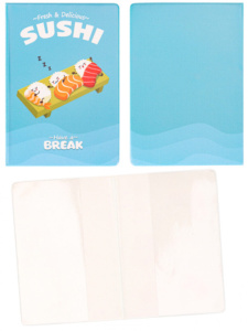 Обложка для паспорта "Суши" ПВХ slim