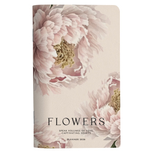 Еженедельник дат. 2026г А6 32л., картон, мягк.пер. "Peony"