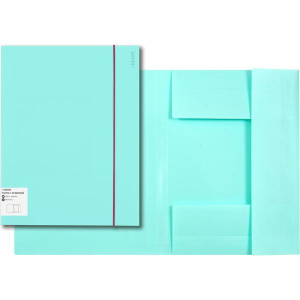 Папка на резинке А4 0,45мм deVENTE. Pastel бирюзовая