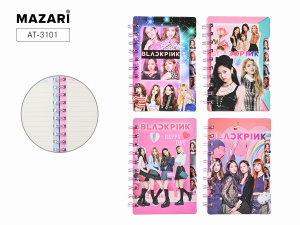 Блокнот А5 гребень 57л "Блэкпинк" лин., вырубка